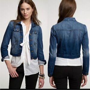 J.Crew Bowery Wash Jean Denim Jacket Size 4